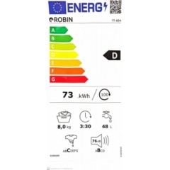 Robin Πλυντήριο Ρούχων 8kg 1000 Στροφών TT-854 Robin Πλυντήριο Ρούχων 8kg 1000 Στροφών TT-854